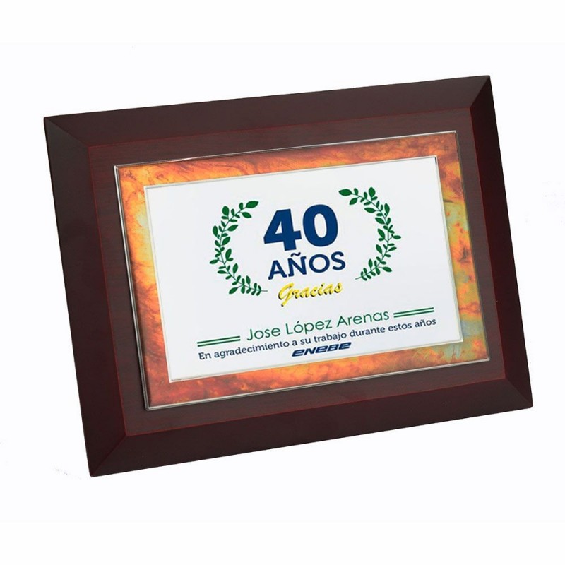 Placa Homenaje Lin Dorada con Funda