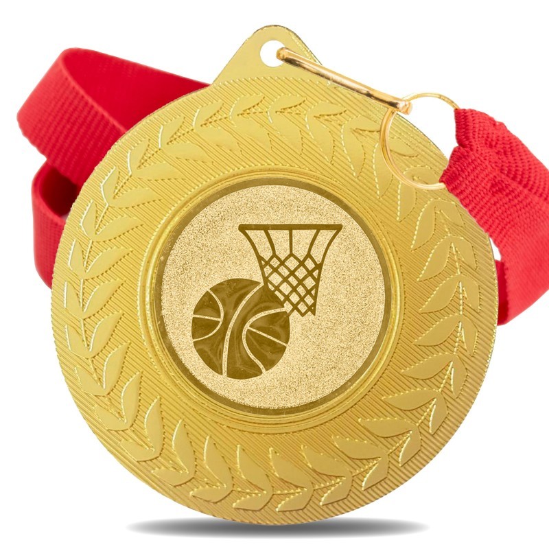 Medalla Baloncesto 5980 Oro Ø50mm Medalla Baloncesto 5980 Oro Ø50mm