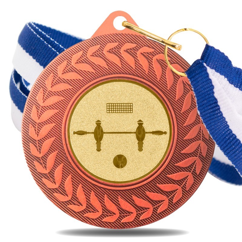 Medalla Futbolín 5980 Bronce Ø50mm Medalla Futbolín 5980 Bronce Ø50mm