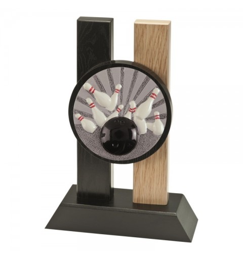 Trofeo Madera Disco Bolos 1721