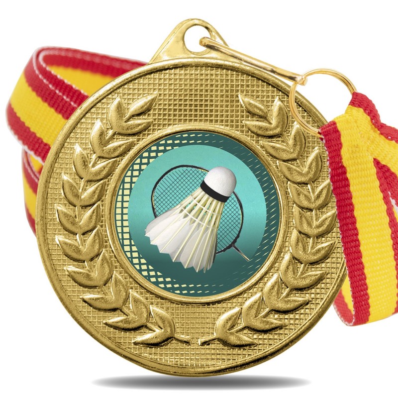 Medalla Bádminton Color 5878 Oro Ø50mm Medalla Bádminton Color 5878 Oro Ø50mm
