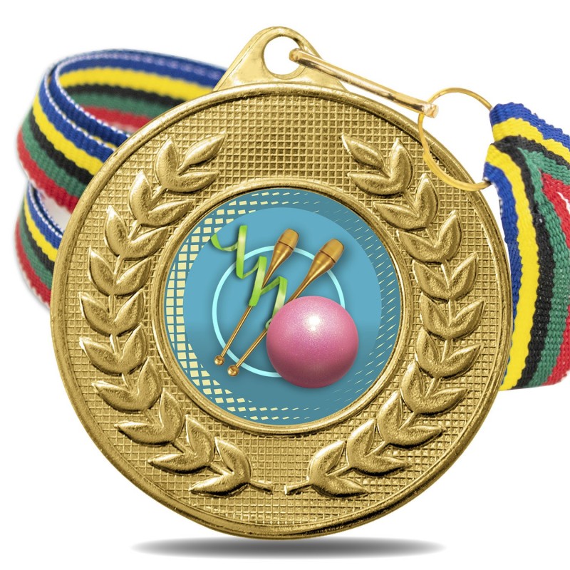 Medalla Gimnasia Rítmica Color 5878 Oro Ø50mm Medalla Gimnasia Rítmica Color 5878 Oro Ø50mm