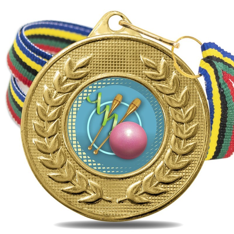 Medalla Gimnasia Rítmica Color 5878 Oro Ø50mm Medalla Gimnasia Rítmica Color 5878 Oro Ø50mm