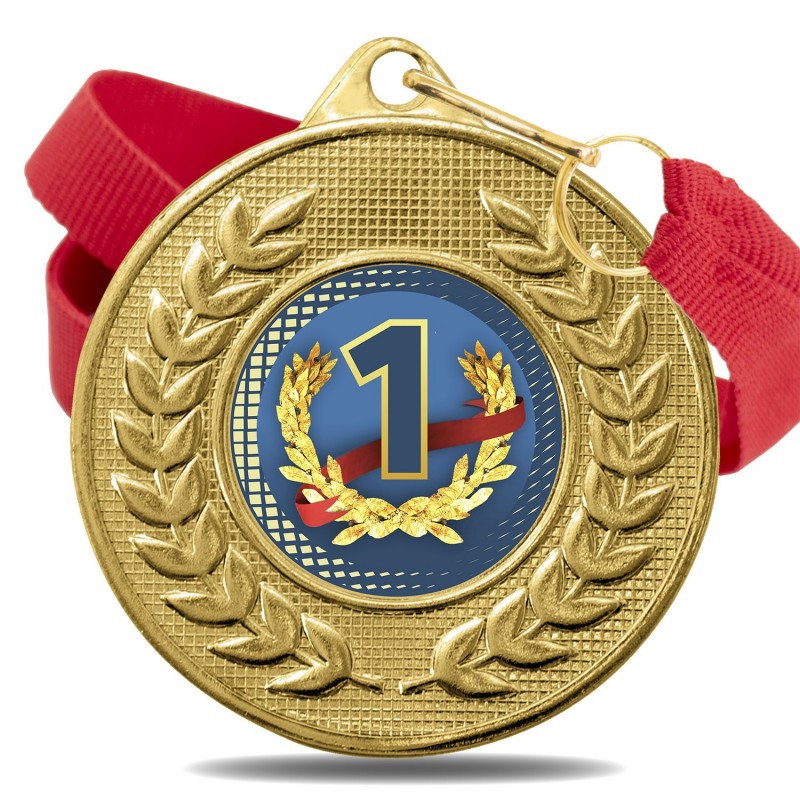 Medalla Nº1 Color 5878 Oro Ø50mm Medalla Nº1 Color 5878 Oro Ø50mm