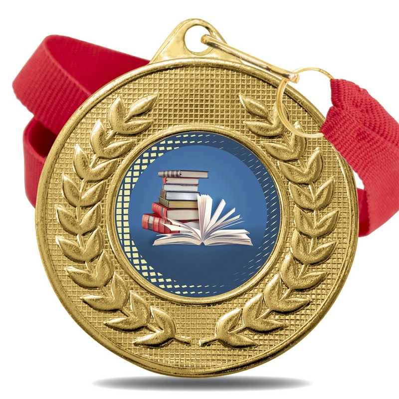 Medalla Literatura Color 5878 Oro Ø50mm Medalla Literatura Color 5878 Oro Ø50mm