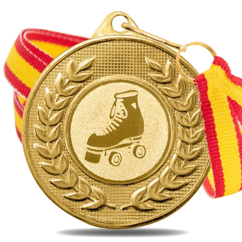 Medalla Patinaje 5878 Oro Ø50mm Medalla Patinaje 5878 Oro Ø50mm