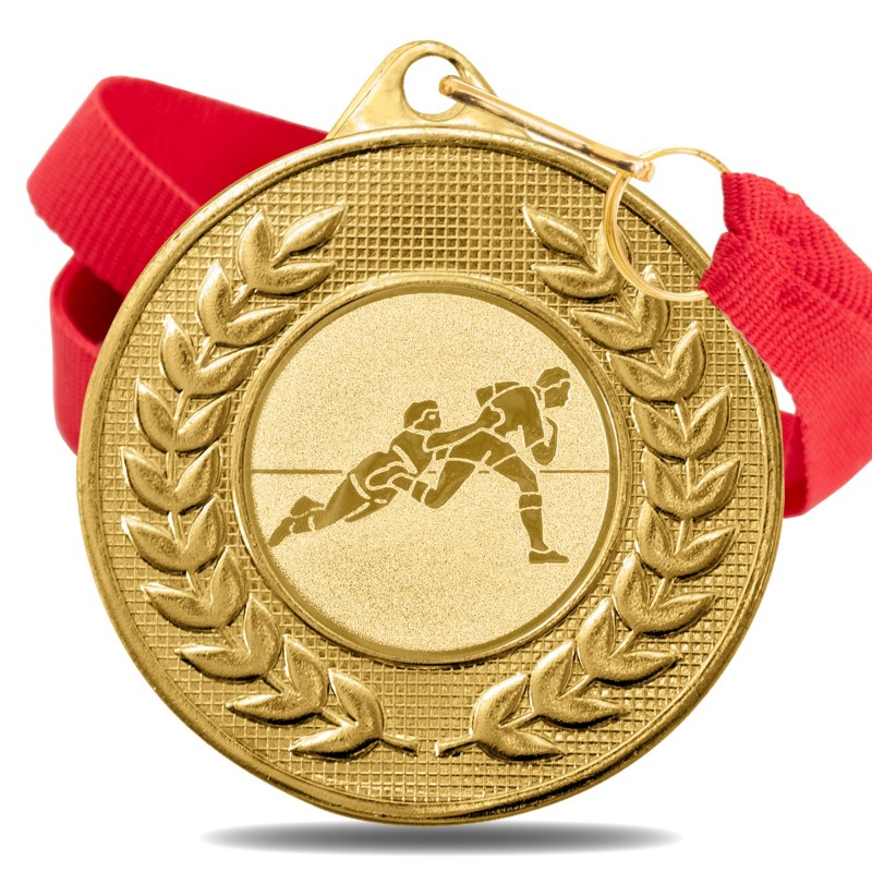 Medalla Rugby 5878 Oro Ø50mm Medalla Rugby 5878 Oro Ø50mm