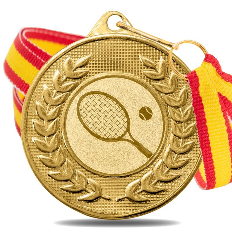 Medalla Tenis 5878 Oro Ø50mm Medalla Tenis 5878 Oro Ø50mm