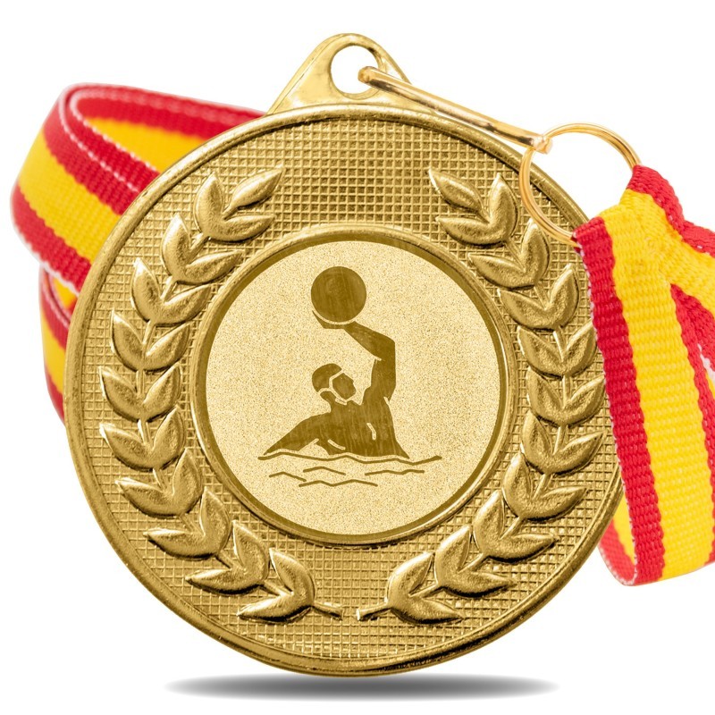 Medalla Waterpolo 5878 Oro Ø50mm Medalla Waterpolo 5878 Oro Ø50mm