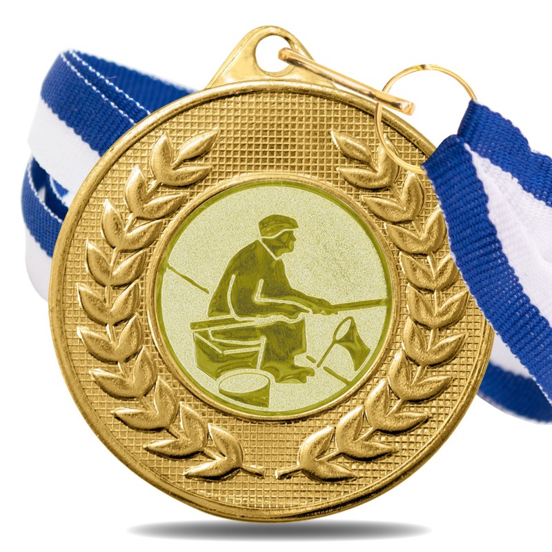 Medalla Pesca 5878 Oro Ø50mm Medalla Pesca 5878 Oro Ø50mm