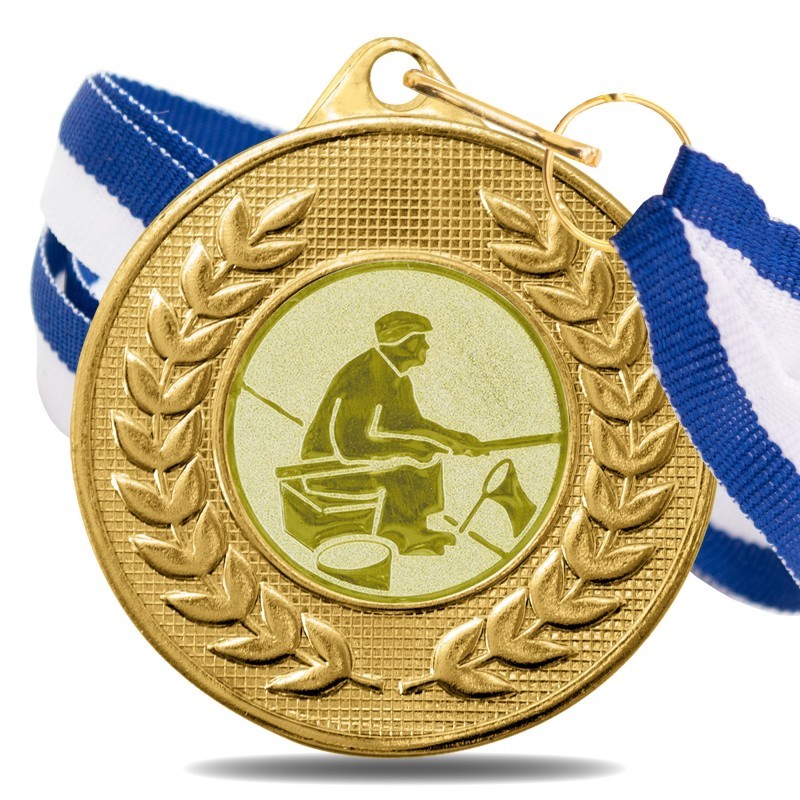Medalla Pesca 5878 Oro Ø50mm Medalla Pesca 5878 Oro Ø50mm