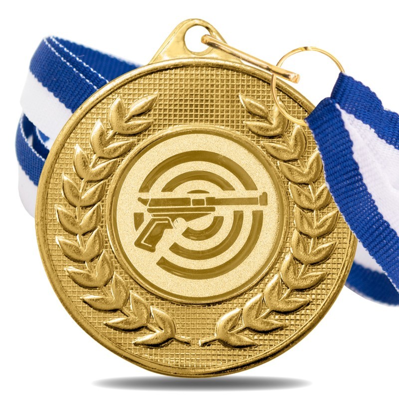 Medalla Tiro Pistola 5878 Oro Ø50mm Medalla Tiro Pistola 5878 Oro Ø50mm