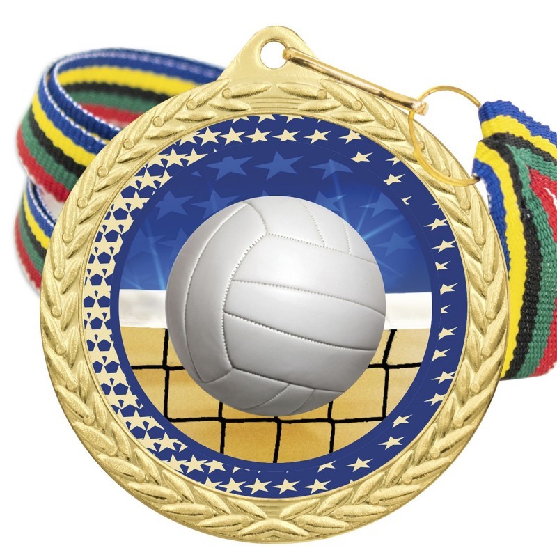 Medalla Voleibol Color 5020 Oro Ø50mm Medalla Voleibol Color 5020 Oro Ø50mm