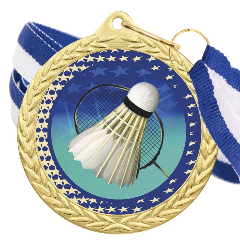 Medalla Bádminton Color 5020 Oro Ø50mm Medalla Bádminton Color 5020 Oro Ø50mm