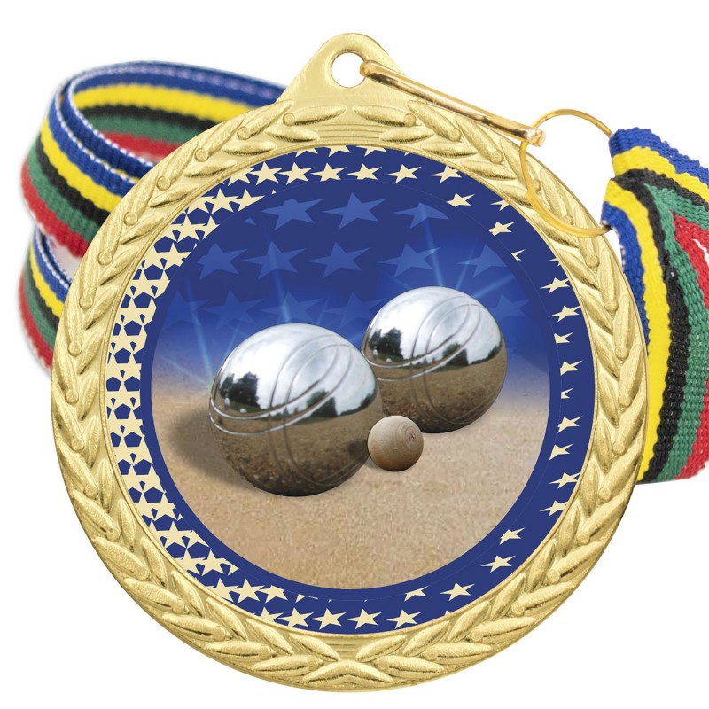 Medalla Petanca Color 5020 Oro Ø50mm Medalla Petanca Color 5020 Oro Ø50mm