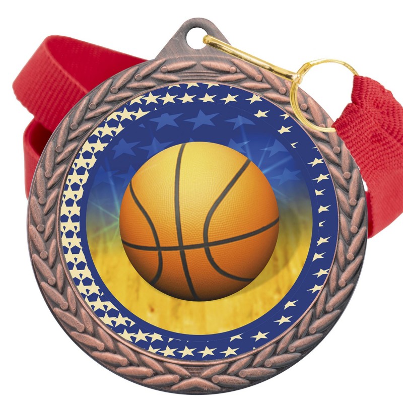 Medalla Baloncesto Color 5020 Bronce Ø50mm Medalla Baloncesto Color 5020 Bronce Ø50mm