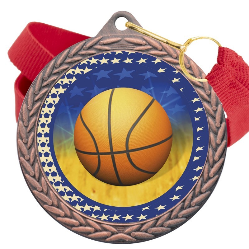Medalla Baloncesto Color 5020 Bronce Ø50mm Medalla Baloncesto Color 5020 Bronce Ø50mm