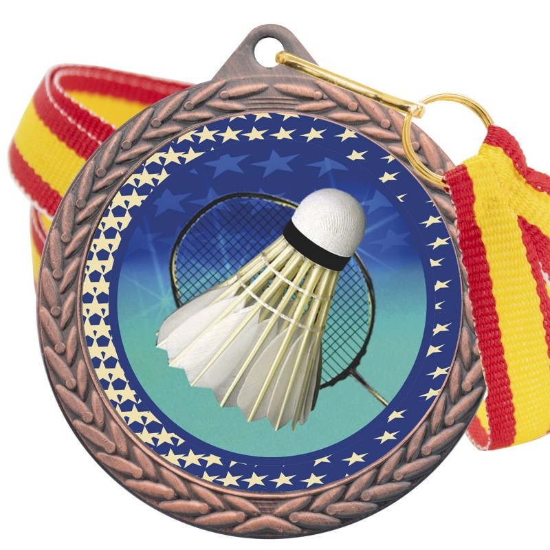 Medalla Bádminton Color 5020 Bronce Ø50mm Medalla Bádminton Color 5020 Bronce Ø50mm