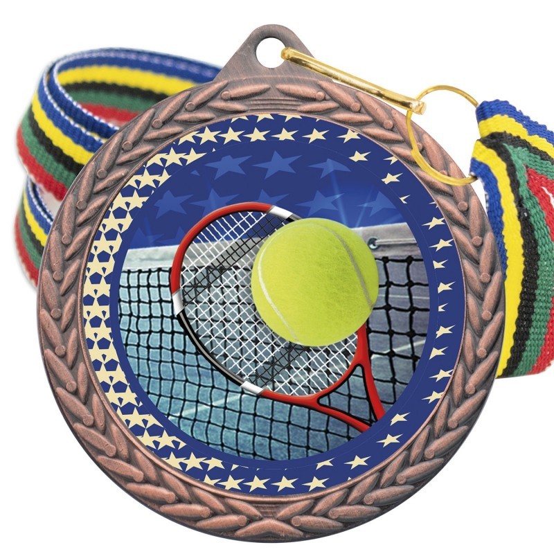 Medalla Tenis Color 5020 Bronce Ø50mm Medalla Tenis Color 5020 Bronce Ø50mm