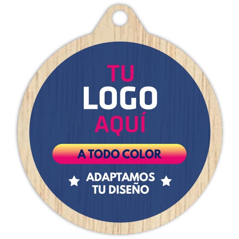 Medalla Madera 5001 Ø70mm Personalizada Medalla Madera 5001 Ø70mm Personalizada