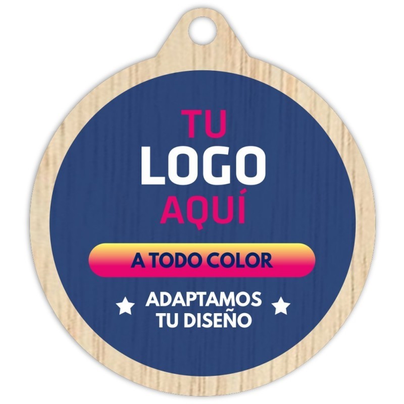Medalla Madera 5001 Ø70mm Personalizada Medalla Madera 5001 Ø70mm Personalizada