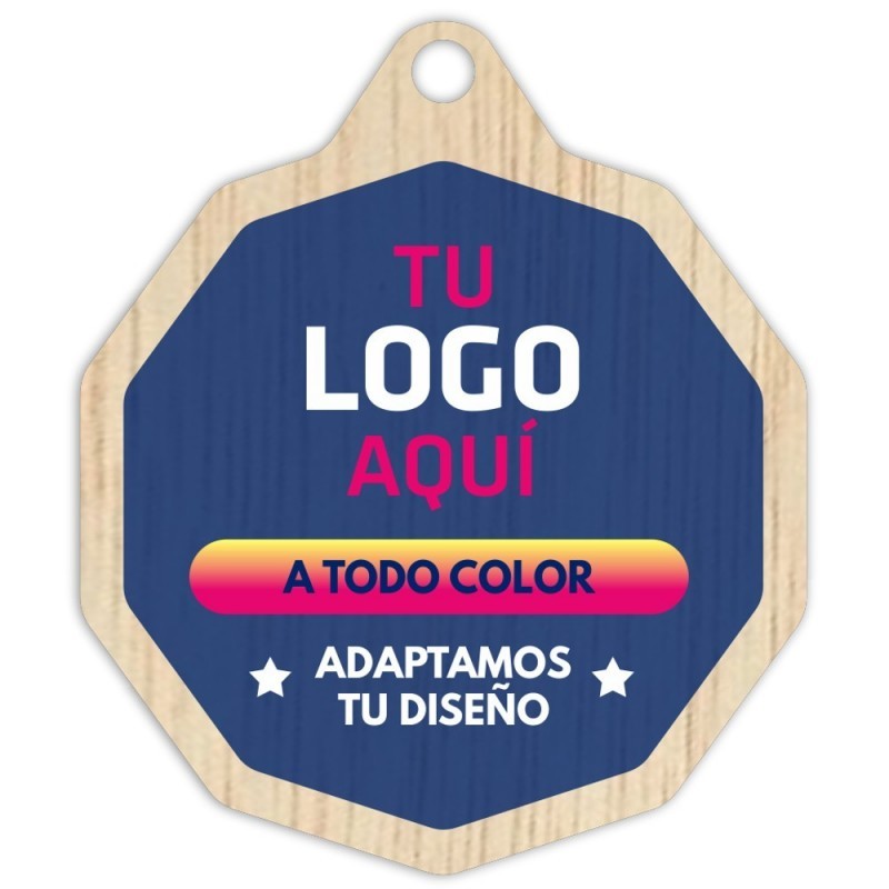 Medalla Madera 5003 Ø70mm Personalizada Medalla Madera 5003 Ø70mm Personalizada