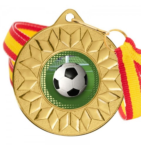 Medalla Fútbol Color 5617 Oro Ø50mm