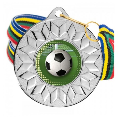 Medalla Fútbol Color 5617 Plata Ø50mm