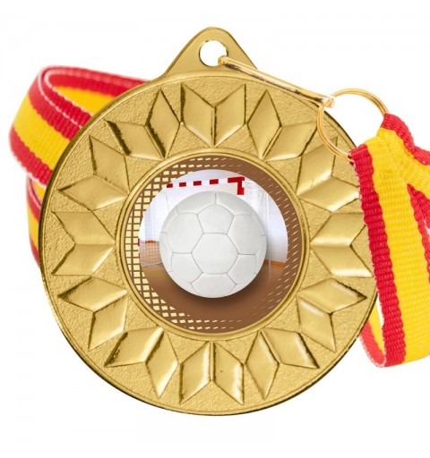 Medalla Fútbol Sala Color 5617 Oro Ø50mm