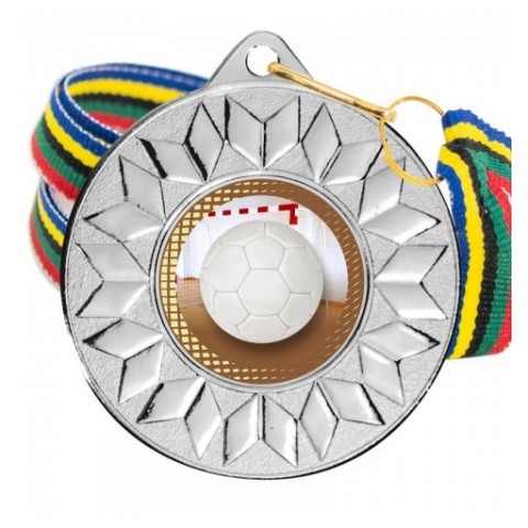 Medalla Fútbol Sala Color 5617 Plata Ø50mm
