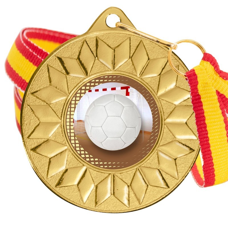 Medalla Balonmano Color 5617 Oro Ø50mm