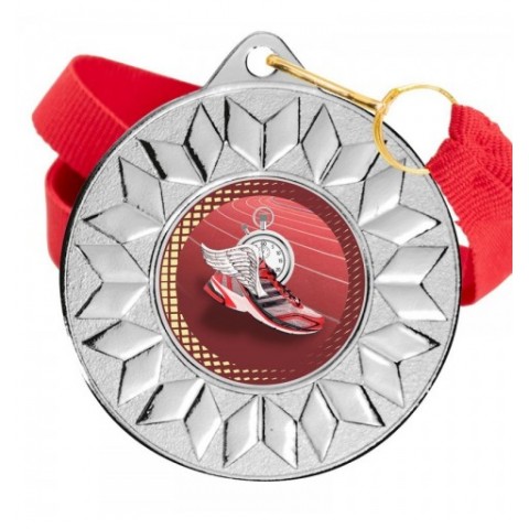 Medalla Atletismo Color 5617 Plata Ø50mm