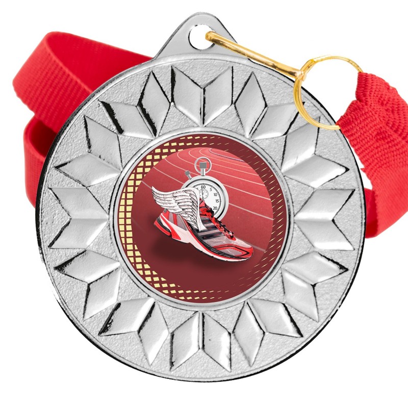 Medalla Atletismo Color 5617 Plata Ø50mm