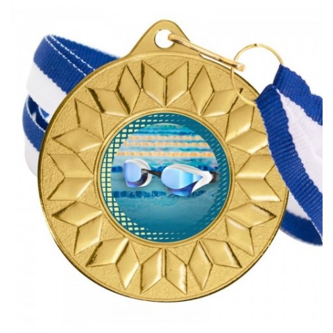 Medalla Natación Color 5617 Oro Ø50mm