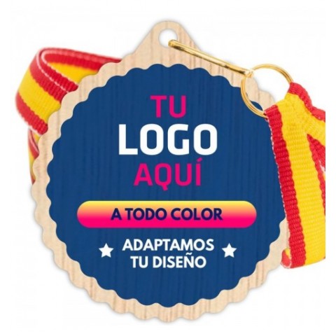 Medalla Madera 5002 Ø70mm Personalizada