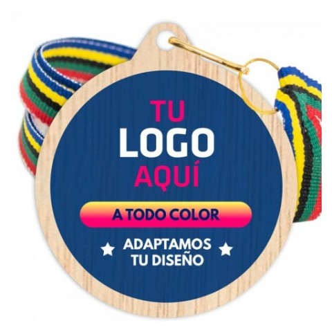 Medalla Madera 5001 Ø70mm Personalizada