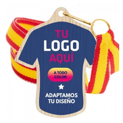 Medalla Madera 5007 Ø70mm Personalizada