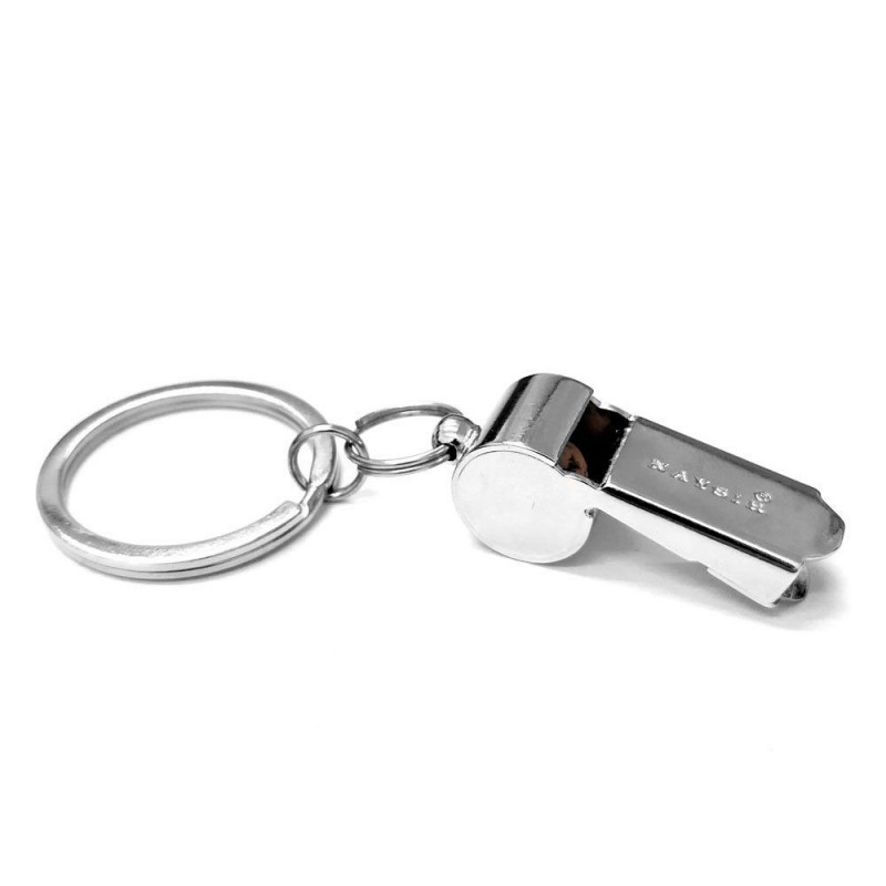 Silbato Naysir Mundial Plateado con Llavero