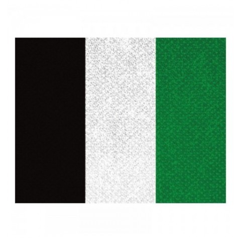 CINTA C/MOSQUETON 10 MM NEGRO-BLAN-VERDE