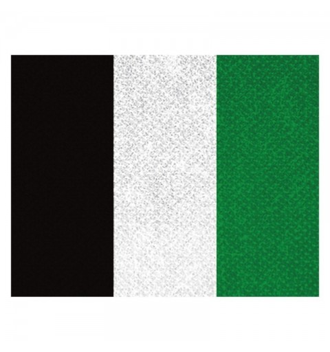 CINTA C/MOSQUETON 10 MM NEGRO-BLAN-VERDE