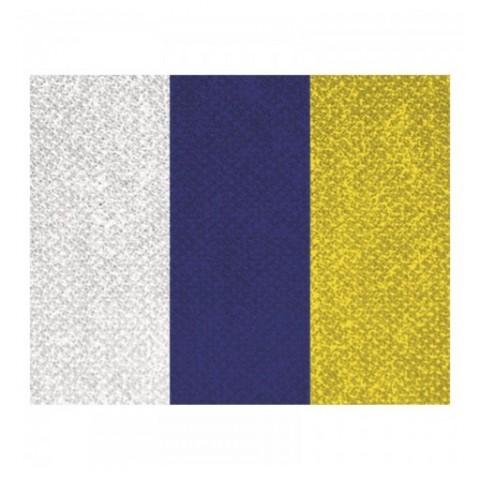 CINTA C/MOSQUETON 10 MM BLANCO-AZUL-AMAR