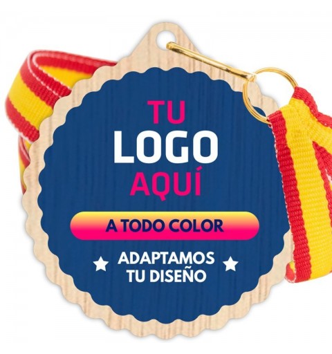 Medalla Madera 5002 Ø70mm Personalizada