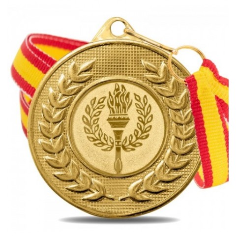 Medalla Alegórica Laurel 5878 Oro Ø50mm