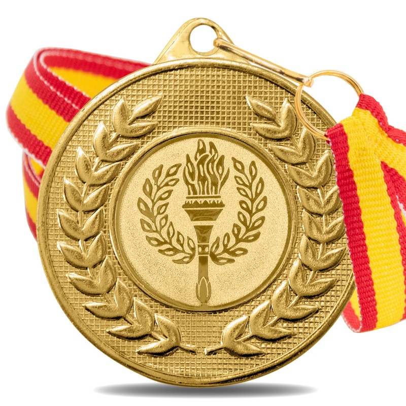 Medalla Alegórica Laurel 5878 Oro Ø50mm