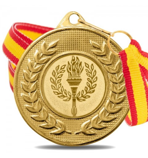 Medalla Alegórica Laurel 5878 Oro Ø50mm