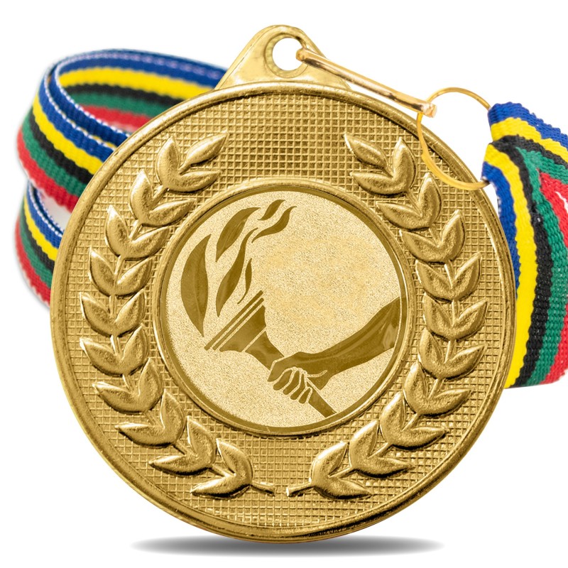 Medalla Alegórica Antorcha 5878 Oro Ø50mm