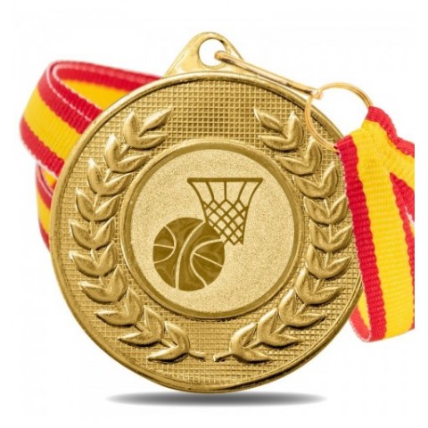 Medalla Baloncesto 5878 Oro Ø50mm