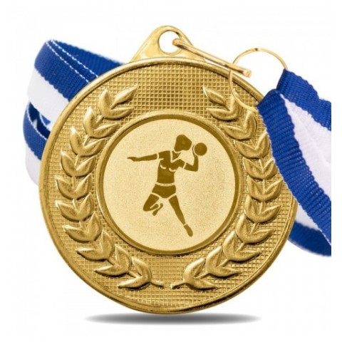 Medalla Balonmano Femenino 5878 Oro Ø50mm
