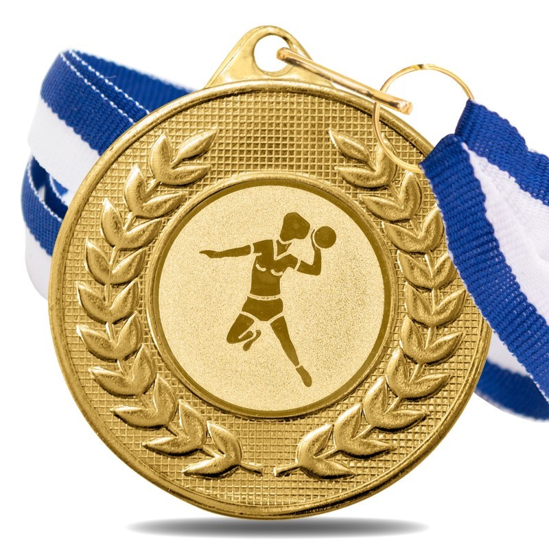Medalla Balonmano Femenino 5878 Oro Ø50mm