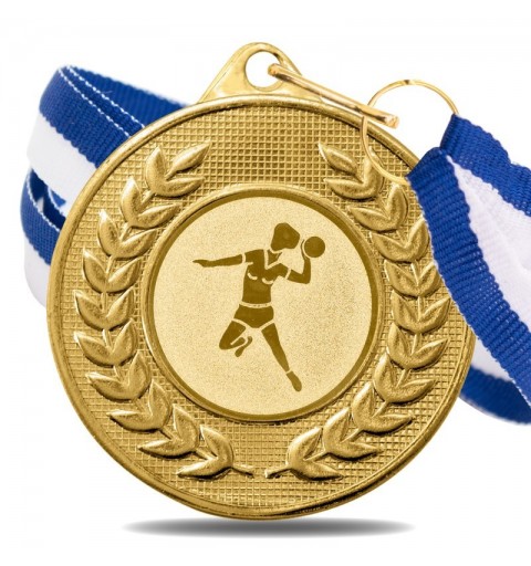Medalla Balonmano Femenino 5878 Oro Ø50mm